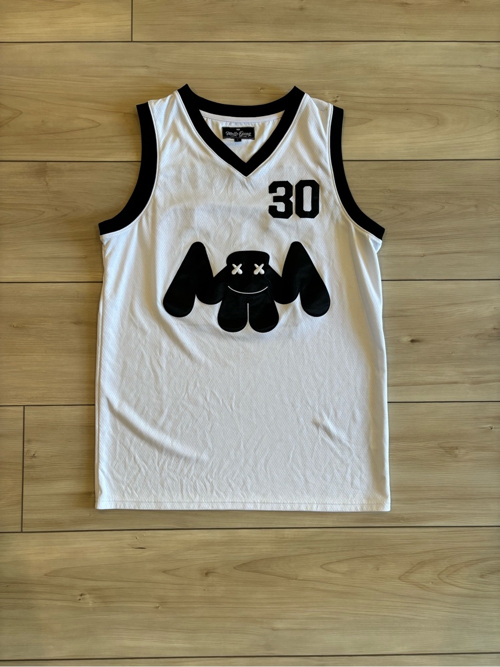 Mello Gang Marshmello DJ Festival White Basketball Jersey #30 Rave EDM Trippy